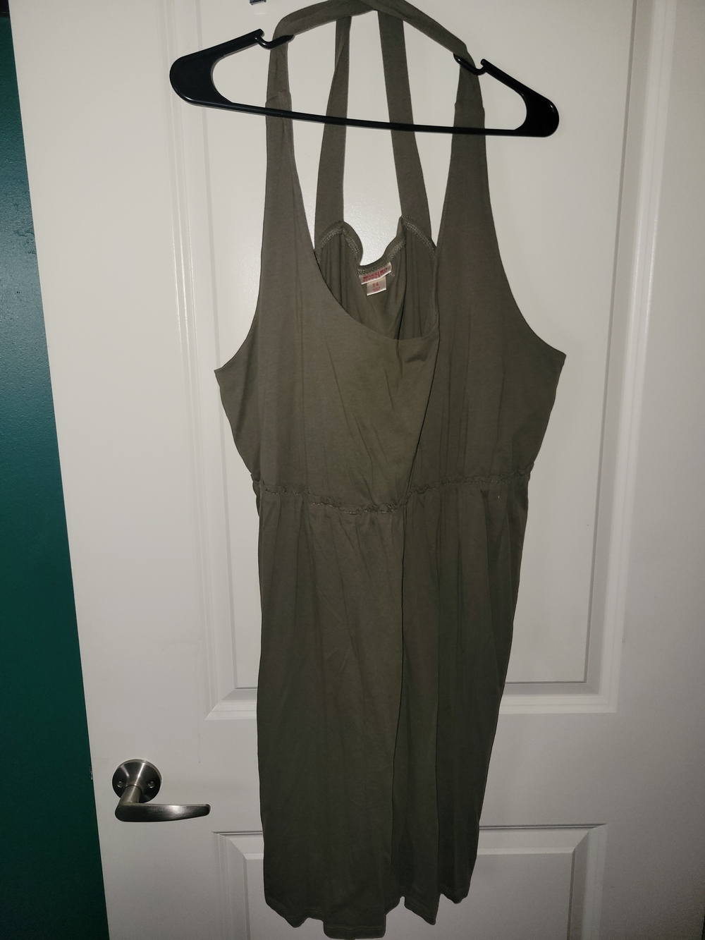 Mossimo Supply Co. Olive Green Halter Midi Dress